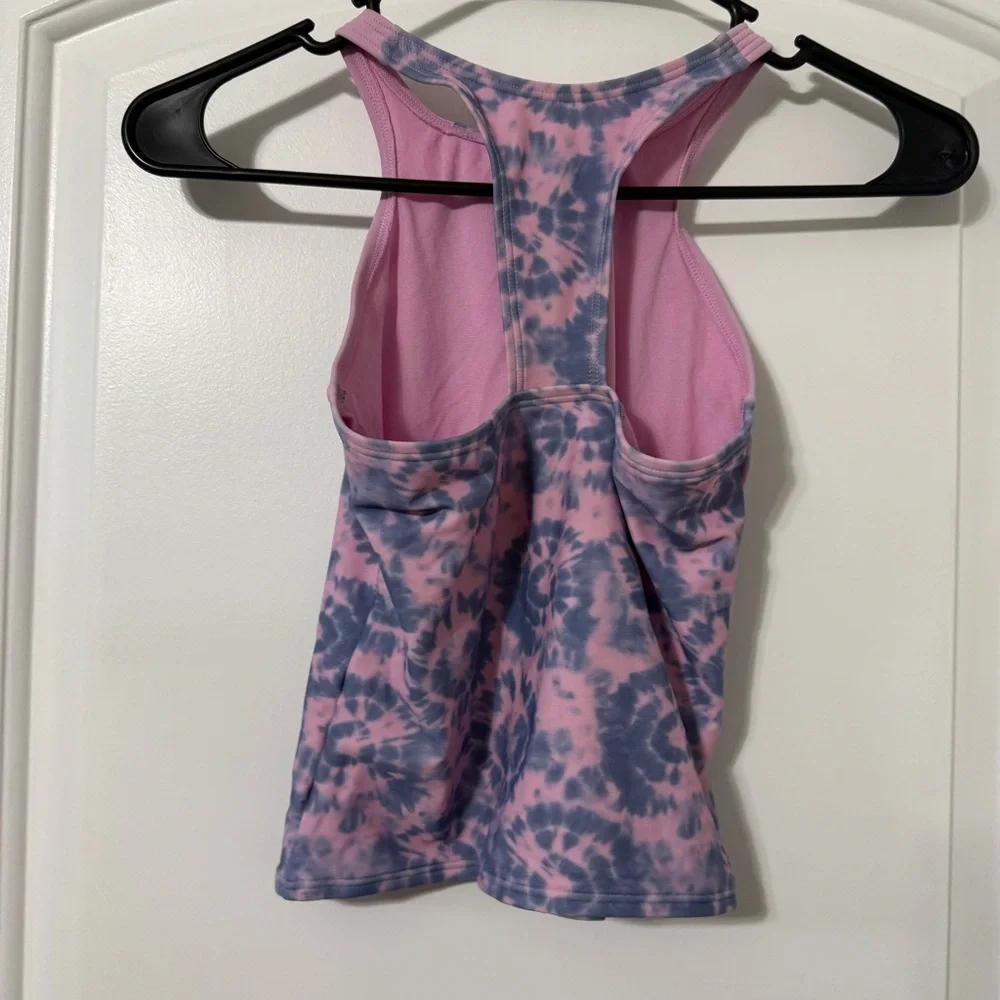 Athleta Girl Free Spirit Tankini Top Size Medium 8-10 Pink And Blue